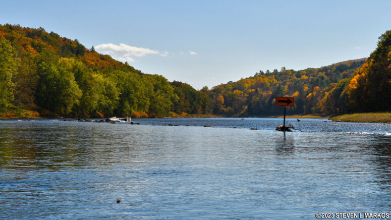 Eel weir on the Delaware River south of Narrowsburg, Upper Delaware Scenic and Recreational River