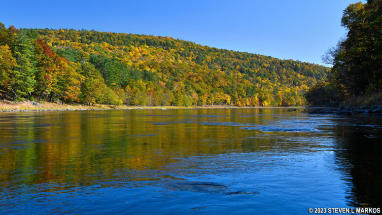 Calm section of the Delaware River between Ten Mile River and Lackawaxen, Upper Delaware Scenic and Recreational River