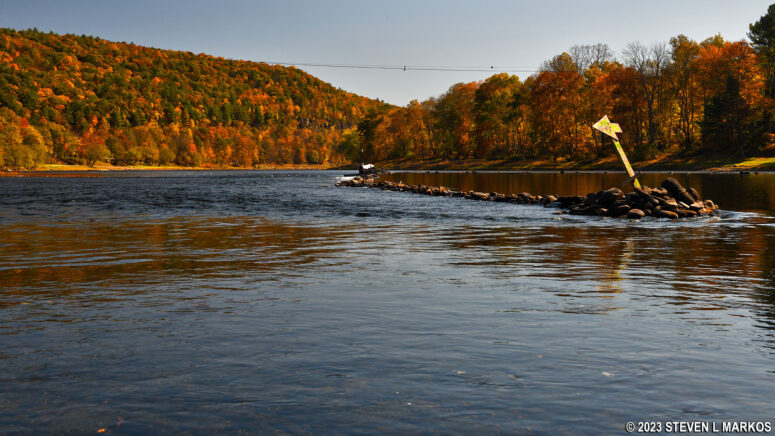 Eel weir between Barryville and Sparrowbush, New York, on the Upper Delaware Scenic and Recreational River