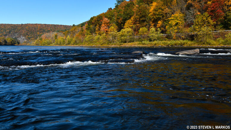 Upstream view of the Stairway Rapids near Mongaup, Upper Delaware Scenic and Recreational River