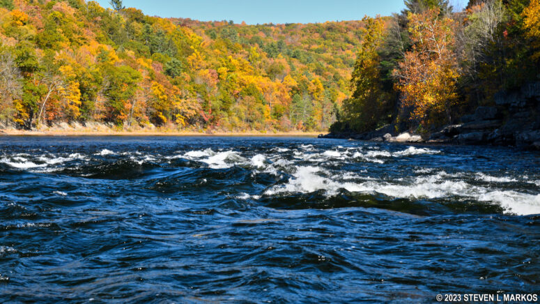 Class III rapids on the Delaware River just downstream from the Mongaup Canoe Launch, Upper Delaware Scenic and Recreational River