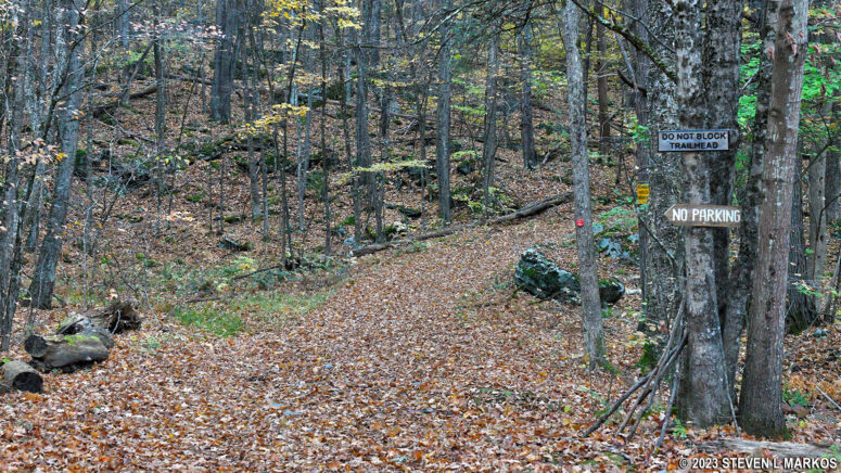Start of the Bouchoux Trail near Lordville, New York