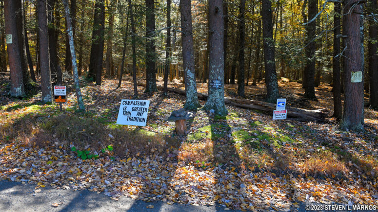 Keep off the property across the street from the Damascus Forest Trail in Beach Lake, Pennsylvania