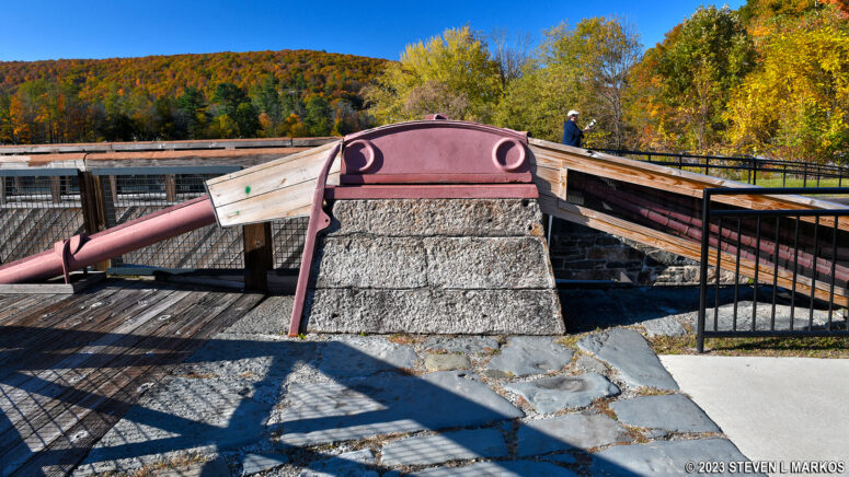 Original ironworks from the Roebling Delaware Aqueduct in Lackawaxen, Pennsylvania
