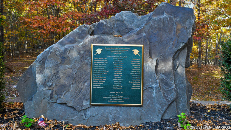 List of American troops killed during the Battle of Minisink in Barryville, New York