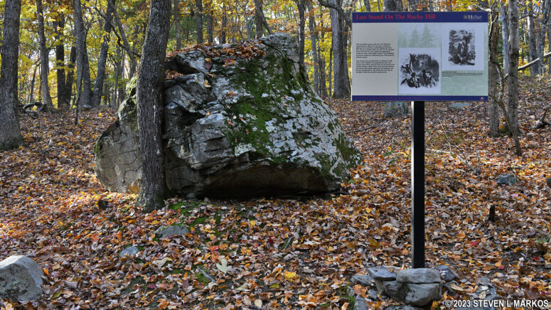 Sentinel Rock at Minisink Battleground Park in Barryville, New York
