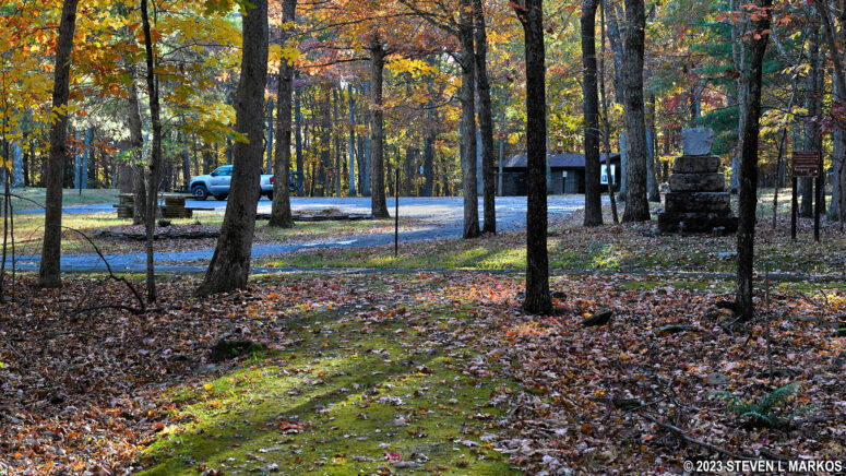End of the Battleground Trail at Minisink Battleground Park in Barryville, New York