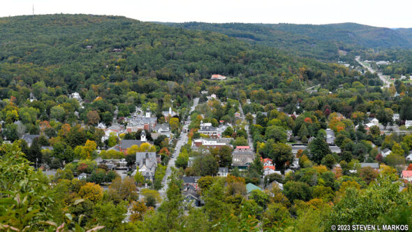 View of Milford, Pennsylvania, from the top of Milford Knob in Delaware Water Gap National Recreation Area