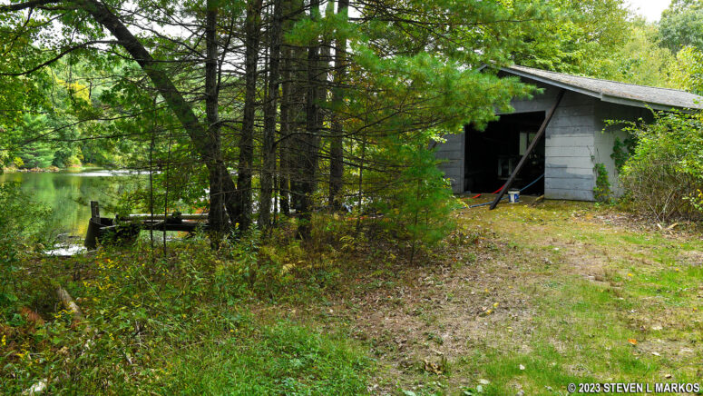 Pump house next to the Cliff Park pond in Delaware Water Gap National Recreation Area