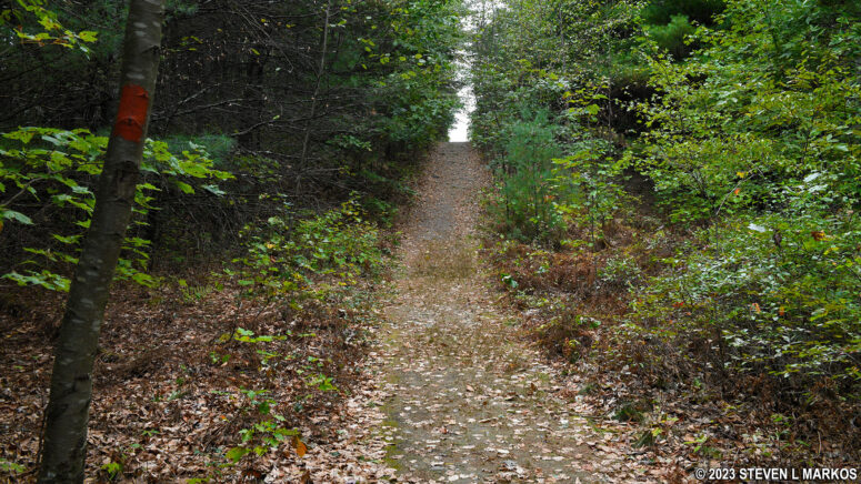 Steep terrain on the southeastern end of the Buchanan Trail in the Cliff Park section of Delaware Water Gap National Recreation Area