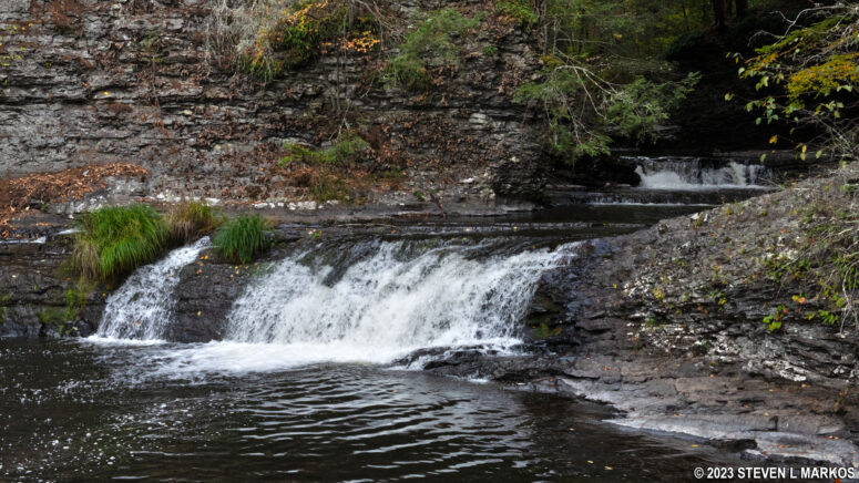 Upper Raymondskill waterfalls at Delaware Water Gap National Recreation Area