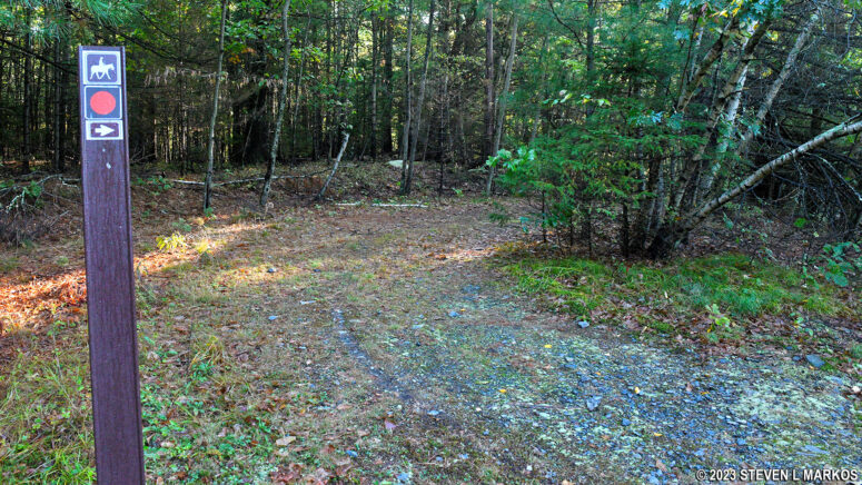 Orange marks the route of the Conashaugh View Trail, Delaware Water Gap National Recreation Area