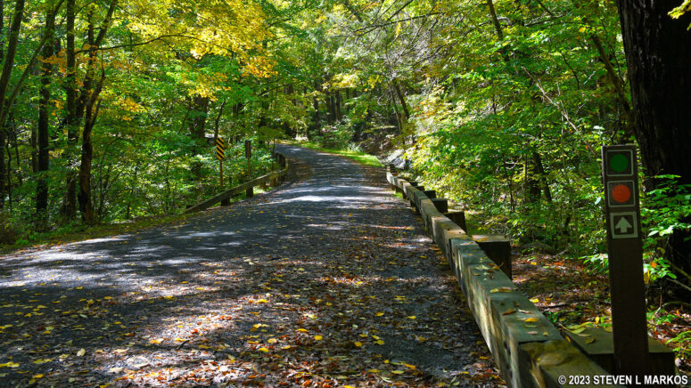 Paved section of Zimmerman Road near the Marie Zimmerman House at Delaware Water Gap National Recreation Area