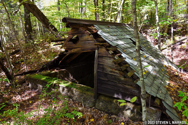Conashaugh View Trail passes the possible remnants of an old mill near the Zimmermann Farm in Delaware Water Gap National Recreation Area