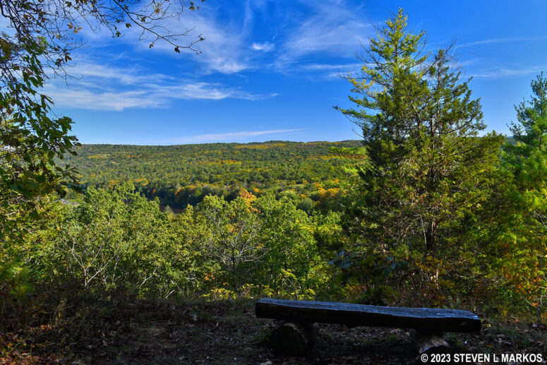 Scenic overlook on the Conashaugh View Trail just west of the Zimmermann Farm in Delaware Water Gap National Recreation Area