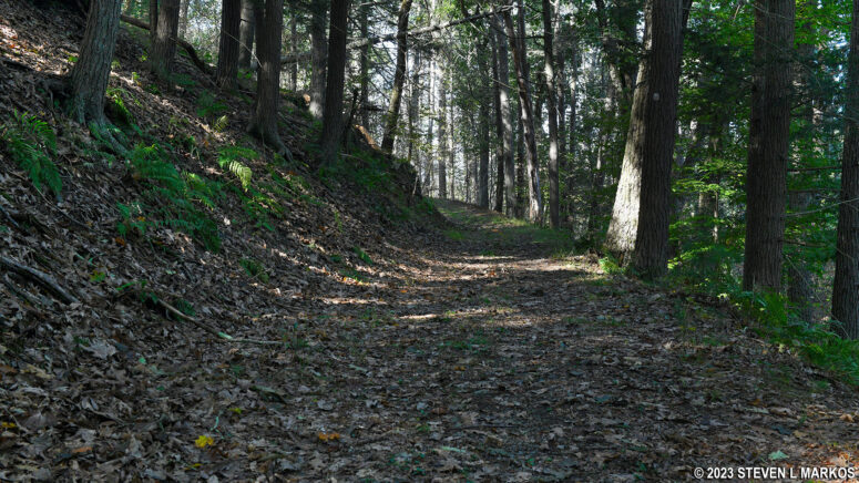 Hilly terrain of the Conashaugh View Trail between the Zimmermann Farm and Conashaugh Road, Delaware Water Gap National Recreation Area