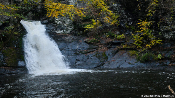 View of Lower Indian Ladders from the end of the Lower Hornbecks Creek Trail in Delaware Water Gap National Recreation Area