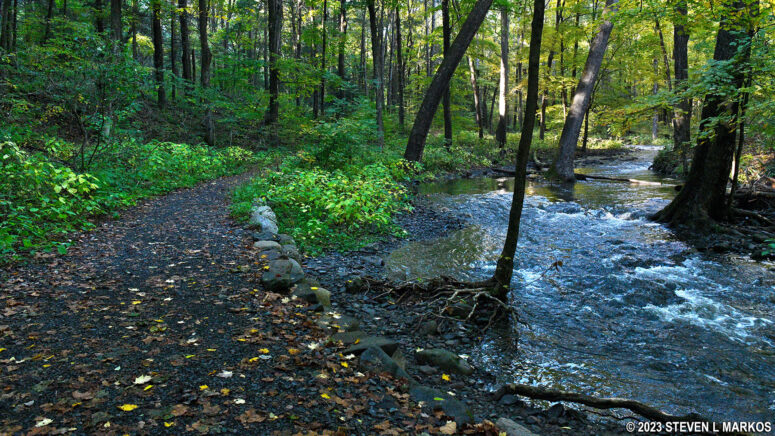 Lower Hornbecks Creek Trail in Delaware Water Gap National Recreation Area follows Hornbecks Creek