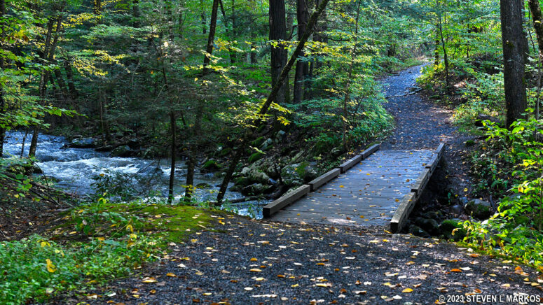 One of three creek crossings on the Lower Hornbecks Creek Trail in Delaware Water Gap National Recreation Area