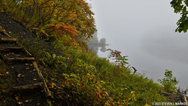 View of the Delaware River from the hikers-only section of the McDade Trail south of Pittman Orchard, Delaware Water Gap National Recreation Area
