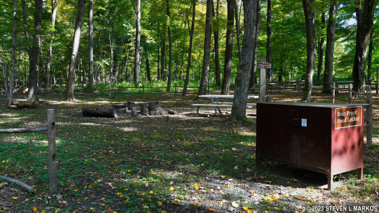 Campsite at the Valley View Group Campground in Delaware Water Gap National Recreation Area