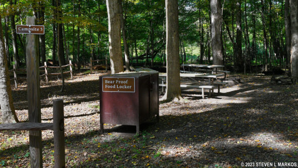 Campsite at the Valley View Group Campground in Delaware Water Gap National Recreation Area