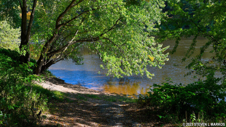 Valley View Group Campground's canoe launch on the Delaware River, Delaware Water Gap National Recreation Area