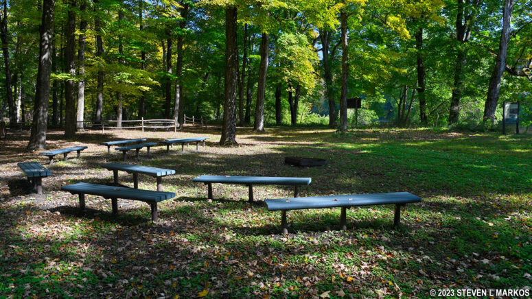 Meeting area at the Valley View Group Campground in Delaware Water Gap National Recreation Area