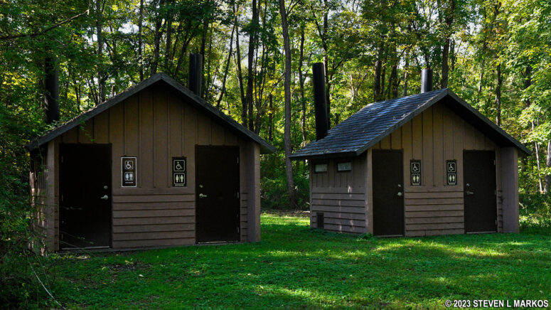Restrooms at the Valley View Group Campground in Delaware Water Gap National Recreation Area