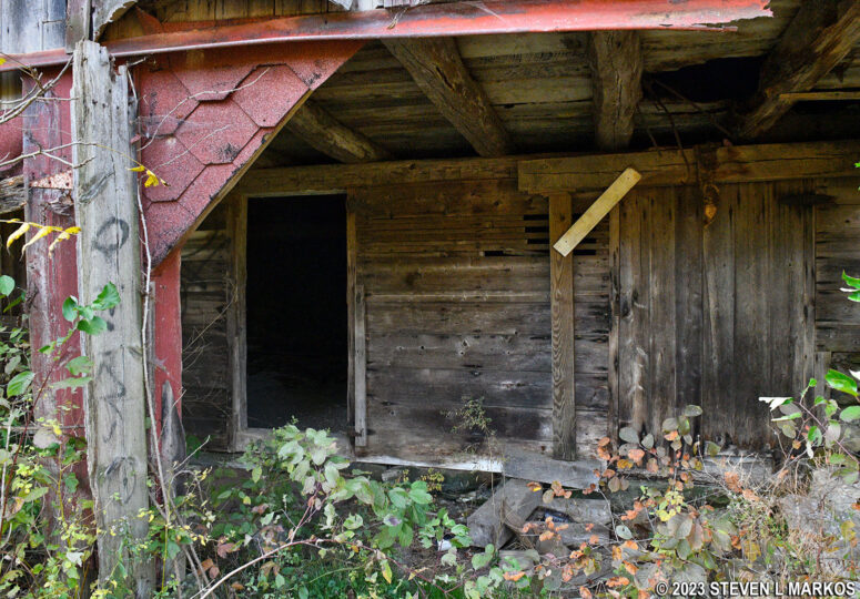 Deteriorated red barn along the McDade Trail north of the Delaware Water Gap National Recreation Area Park Headquarters