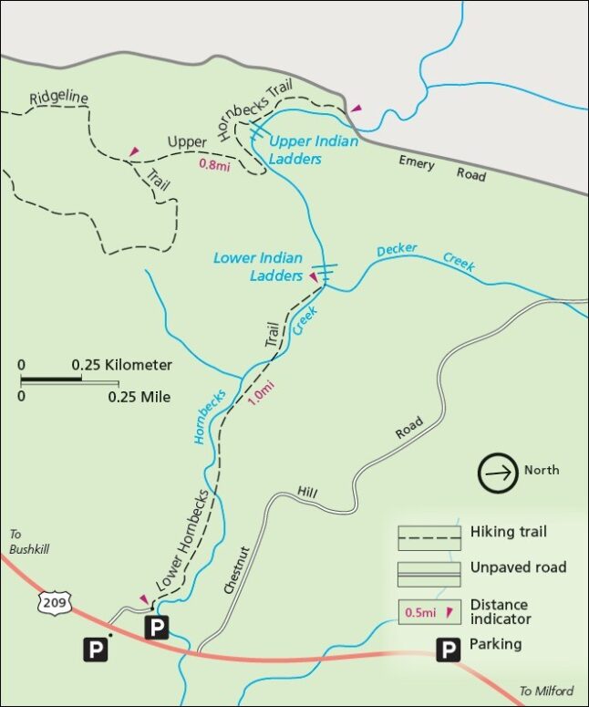 Lower Hornbecks Creek Trail Map