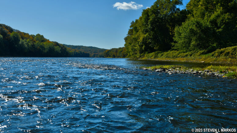 Small rapids just south of the Bushkill Access Boat Ramp, Delaware Water Gap National Recreation Area