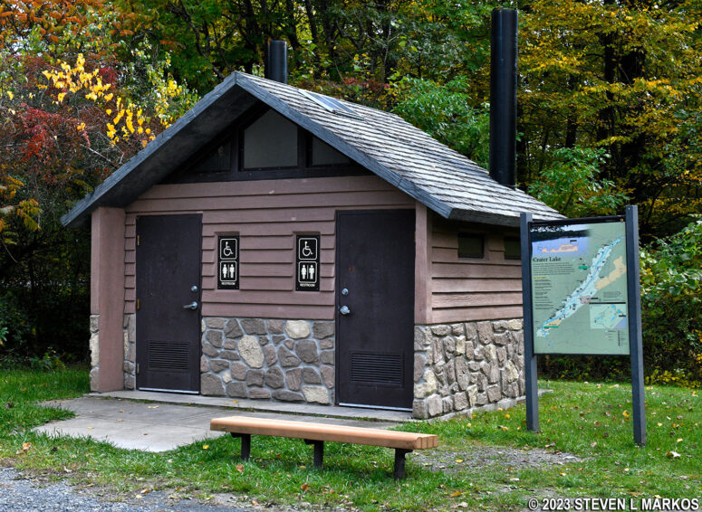 Fancy outhouse at the Crater Lake Picnic Area in Delaware Water Gap National Recreation Area