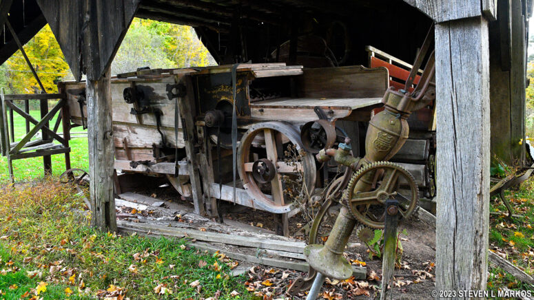 Antique farm equipment at Millbrook Village in Delaware Water Gap National Recreation Area