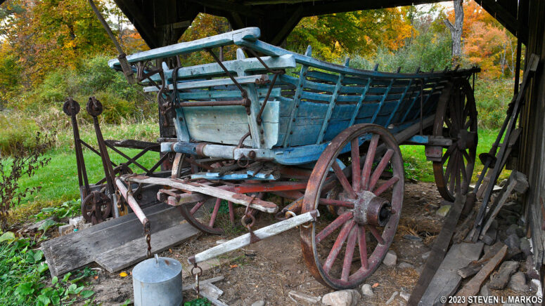 Old wagon on display at Millbrook Village in Delaware Water Gap National Recreation Area