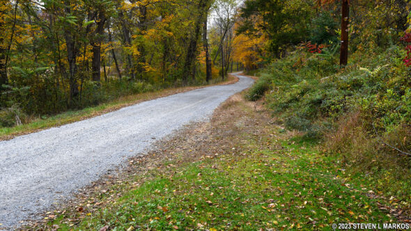 Dirt segment of Old Mine Road near the Van Campen Inn, Delaware Water Gap National Recreation Area