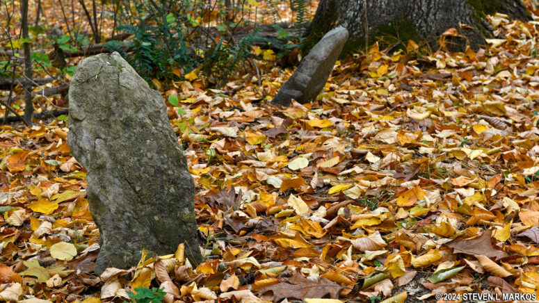 Field stones mark the graves in a slave cemetery on the Military Road Trail in Delaware Water Gap National Recreation Area