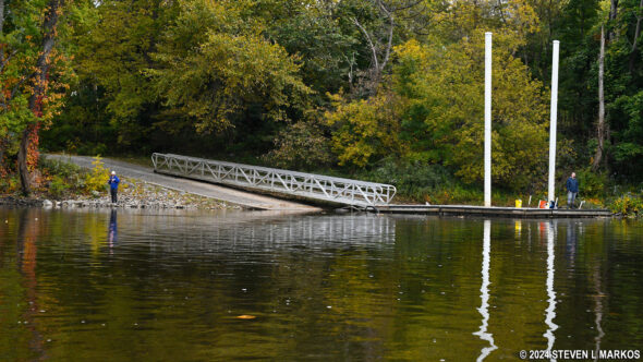 Riegelsville Boat Ramp on the New Jersey side of the Delaware River
