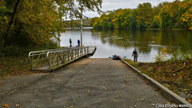 Riegelsville Boat Ramp on the New Jersey side of the Delaware River