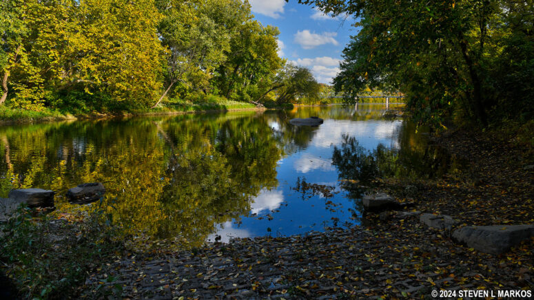 View from the canoe launch at Washington Crossing Historic Park