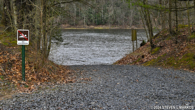 Boat launch at Dingmans Campground in Delaware Water Gap National Recreation Area