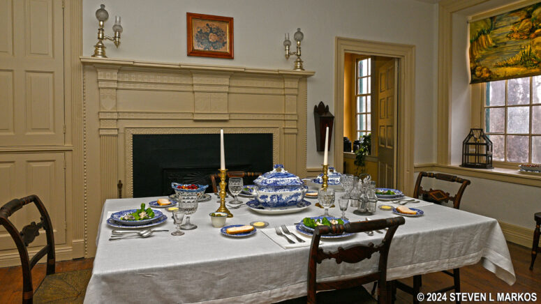 Dining room on the first floor of the Ironmaster's House at Hopewell Furnace National Historic Site