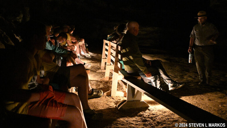 The Star Chamber Lantern Tour stops at the Star Chamber inside Mammoth Cave