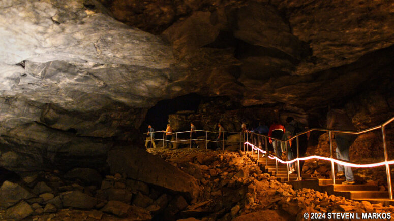 Staircase through Sparks Avenue eventually leads to Mammoth Dome inside Mammoth Cave