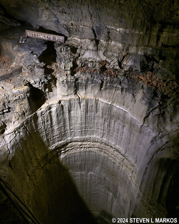 The Bottomless Pit inside Mammoth Cave