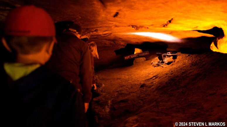 The start of Fat Man’s Misery inside Mammoth Cave