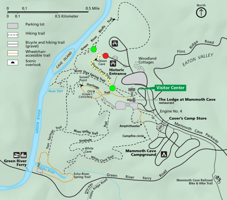 Dixon Cave Trail map (click to enlarge)
