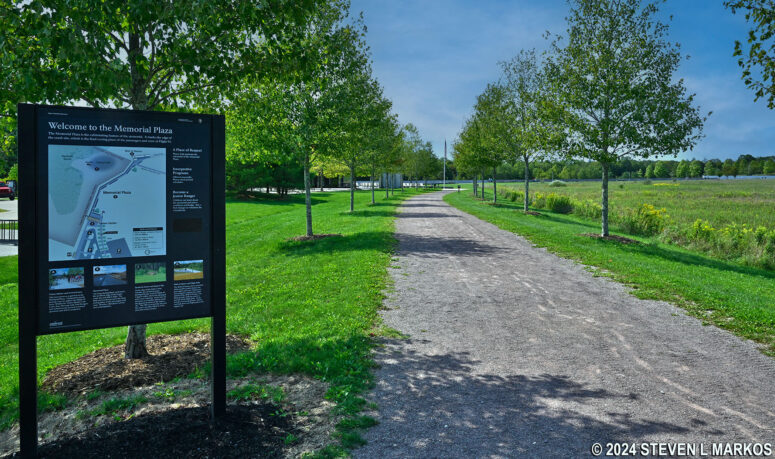 The Allee ends at the Flight 93 Memorial Plaza