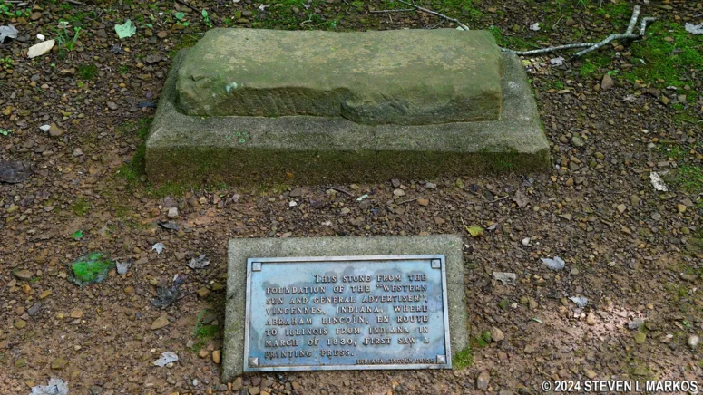 Stone 4 on the Trail of Twelve Stones at Lincoln Boyhood National Memorial
