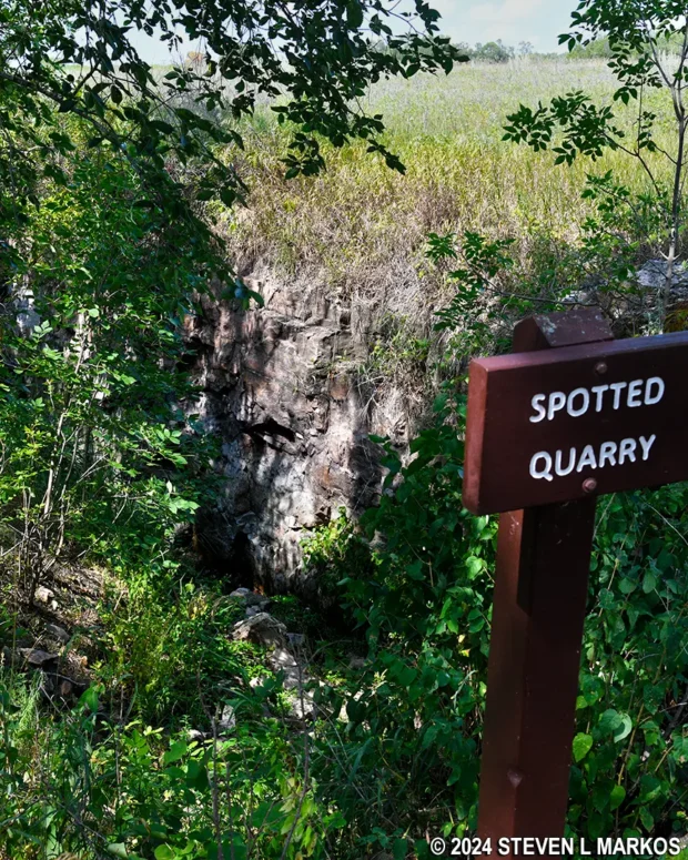 View into the Spotted Quarry at Pipestone National Monument